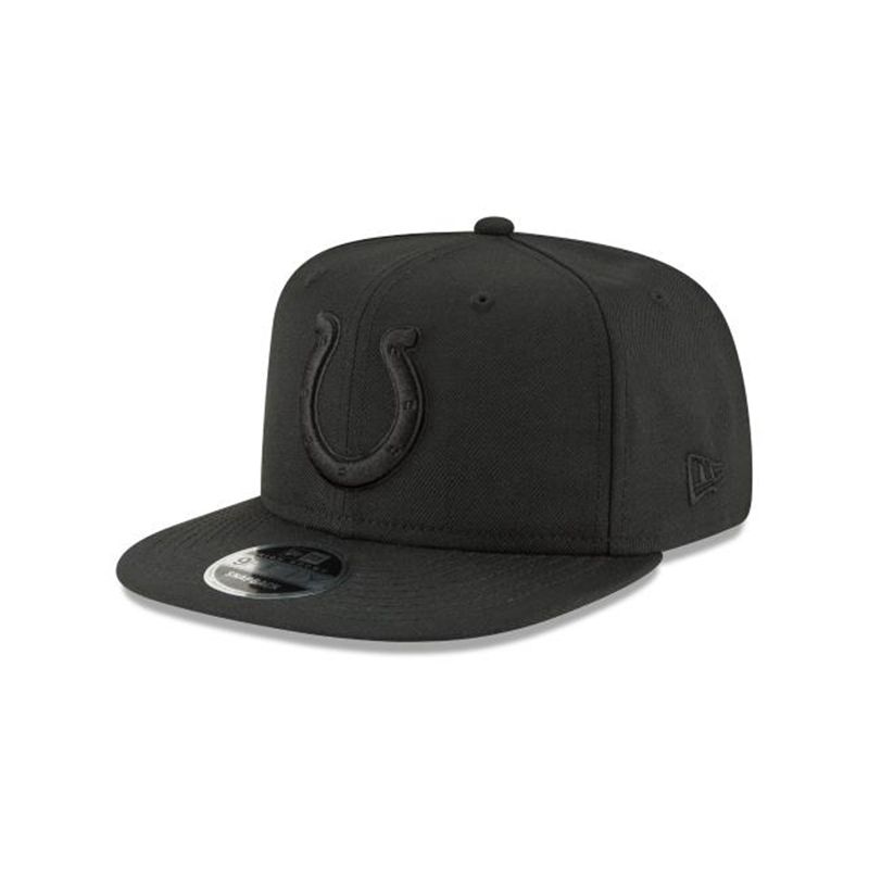 NFL Indianapolis Colts Black On Black High Crown 9Fifty Snapback (CZO6112) - Black New Era Caps